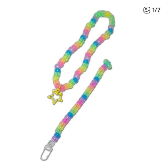 sour patch Kawaii Kandi Kid drop star Necklace Cuff Earrings Glow jewelry Set. - Picture 9 of 9